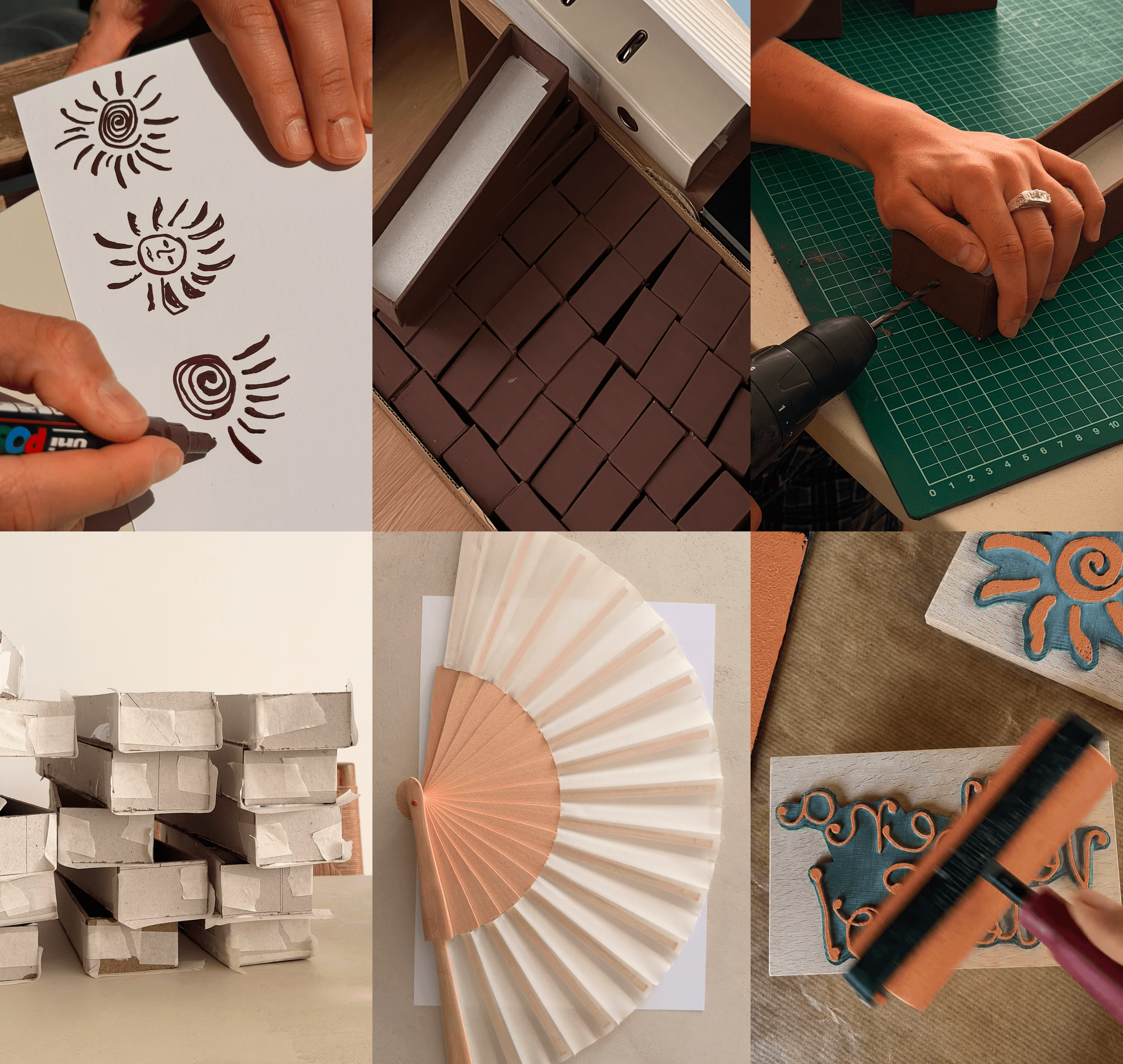Fotos del proceso de creación de las invitaciones